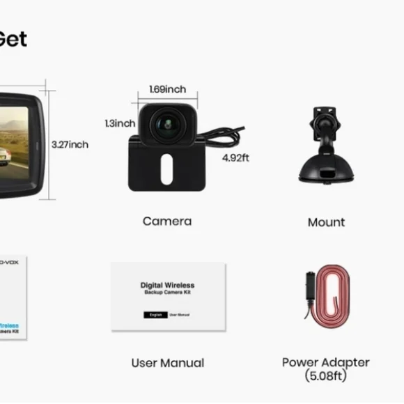 Auto-vox CS-2 Wireless Backup Cam, Stable Digital Signal Rearview Cam